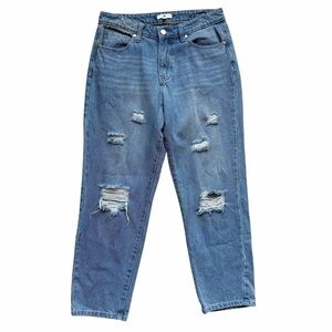 BP Baggy High Rise Mom Jeans Women’s Size 29 Blue Tapered Distressed Nordstrom